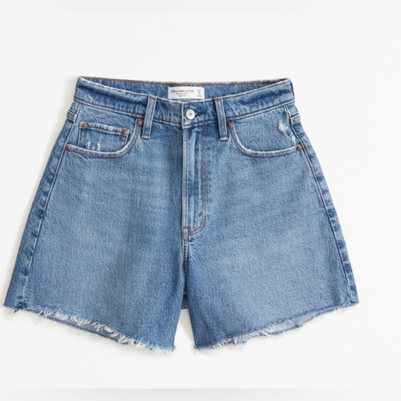 Abercrombie & Fitch Curve Love High Rise Dad Short 5 in - Picture 4 of 5